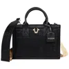 True Religion Modern Edge Suede Tote In Black