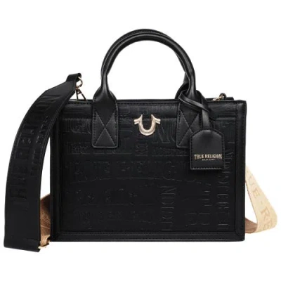 True Religion Mega Logo Modern Tote In Black