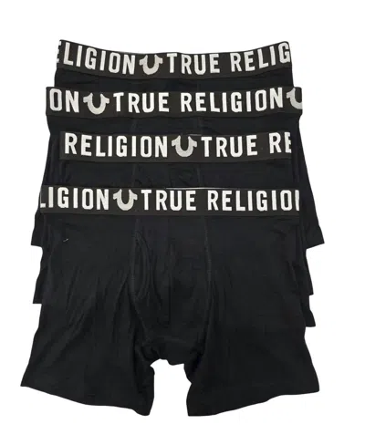 True Religion Men's 4-pack Modal Boxer Briefs In Black