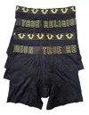 True Religion Men's 4-pack Modal Boxer Briefs In Black/gold