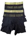 True Religion Men's 4-pack Modal Boxer Briefs In Black/gold Multi