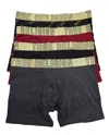 True Religion Men's 4-pack Modal Boxer Briefs In Black/red/charcoal