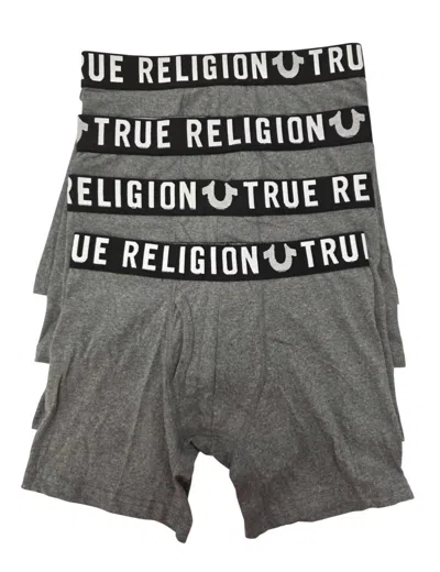 True Religion Men's 4-pack Modal Boxer Briefs In Charcoal