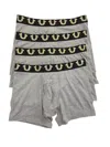 True Religion Men's 4-pack Modal Boxer Briefs In Light Grey