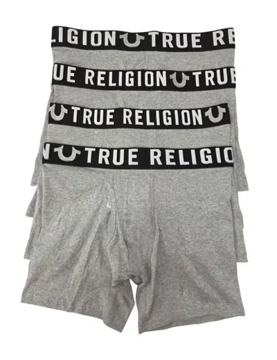 True Religion Men's 4-pack Modal Boxer Briefs In Light Grey