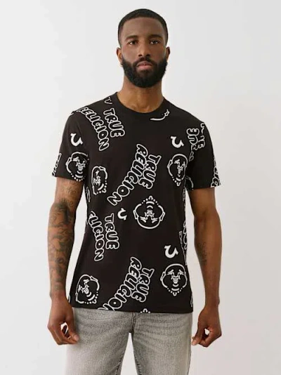True Religion Men's Allover Bubble Logo T-shirt
