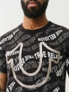 True Religion Men's Allover Wavy Logo T-shirt