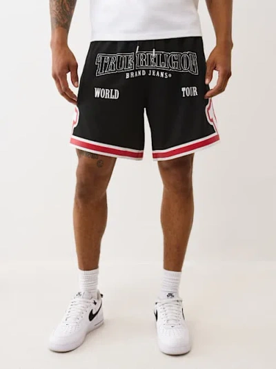 True Religion Men's Arched Logo Basketball Short In Black