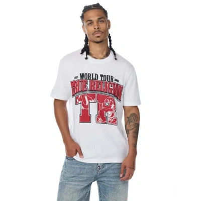 True Religion Arch Logo Buddha Graphic T-shirt In White