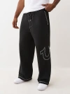 True Religion Baggy Big T Cotton Blend Sweatpants In Black