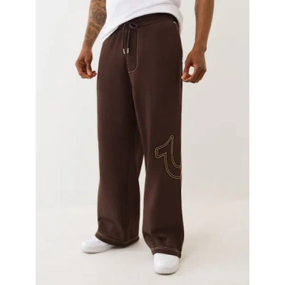 True Religion Men's Baggy Big T Sweatpant In Brown