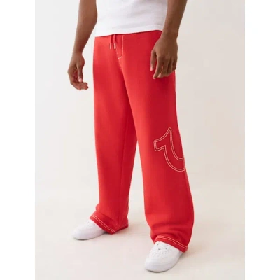 True Religion Men's Baggy Big T Sweatpant In Red