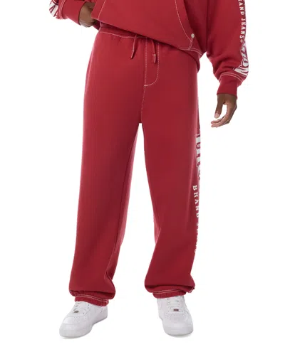 True Religion Men's Big T Arched Extra Baggy Joggers Pants In Red