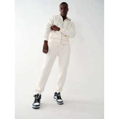 True Religion Men's Big T Logo Jogger Pants In White