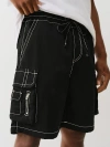 True Religion Men's Big T Nylon Cargo Short In Black