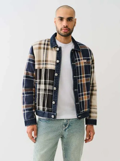 True Religion Men's Big T Patchwork Plaid Jacket In Multi