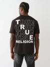 True Religion Men's Big T Puff Stitch Heavyweight T-shirt In Black