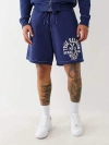 True Religion Men's Big T Slub Sweat Short In Blue