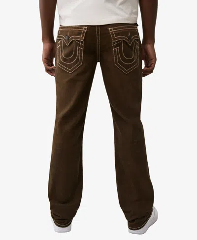 True Religion Men's Big T Stitch Detail Straight Fit Jeans In Brown