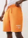 True Religion Men's Big T Sweat Short In Orange