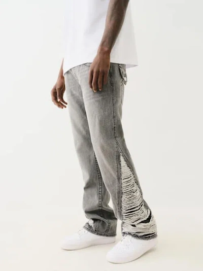 True Religion Men's Billy Destroyed Slit Bootcut Jean