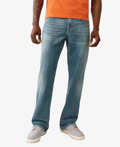 True Religion Billy Flap Relaxed Bootcut Jeans In Blue