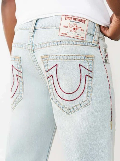 True Religion Men's Billy Super T Bootcut Jean 34" In Blue