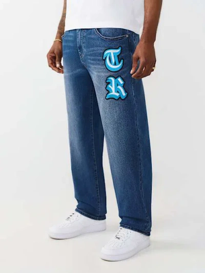True Religion Men's Bobby Appliqué Baggy Jean In Multi