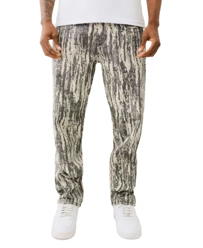 True Religion Men's Bobby Baggy Fit Jacquard Jeans In White Camo