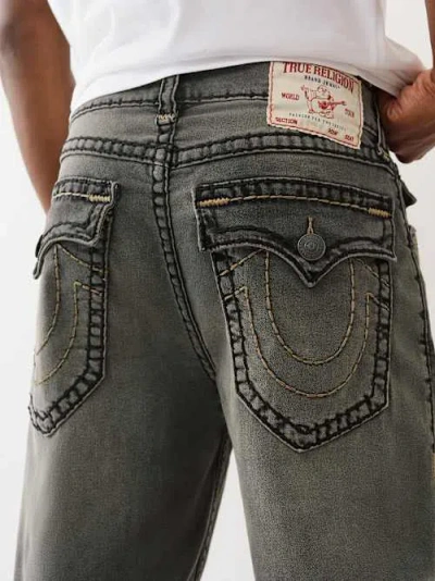 True Religion Men's Bobby Super T Baggy Stacked Jean 32" In Gray