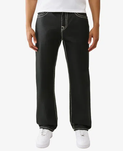 True Religion Men's Bobby Super-t Coated Baggy Flap Jeans In Blue