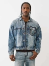 True Religion Men's Boxy Super T Cropped Denim Jacket In Blue