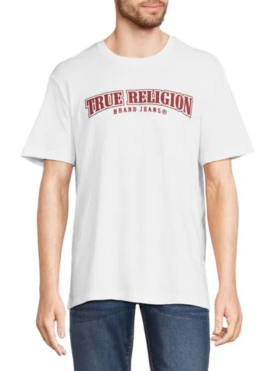 True Religion Men's Brushed Logo Tee In White