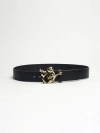 True Religion Men's Buddha Belt In Black