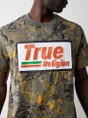 True Religion Men's Buddha Camo Logo T-shirt In Gray