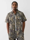 True Religion Men's Buddha Camo Shirt In Gray