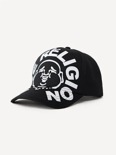 True Religion Men's Buddha Face Baseball Hat In Black