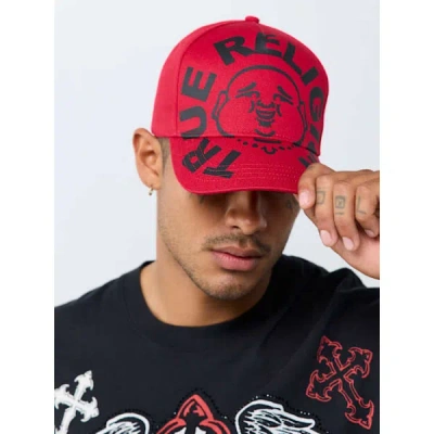 True Religion Men's Buddha Face Baseball Hat In Red