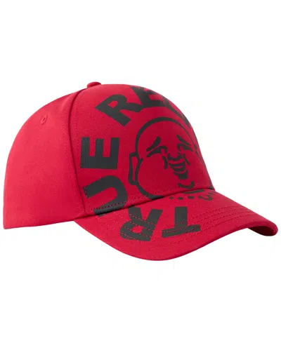 True Religion Men's Buddha Face Baseball Hat In Trv Red
