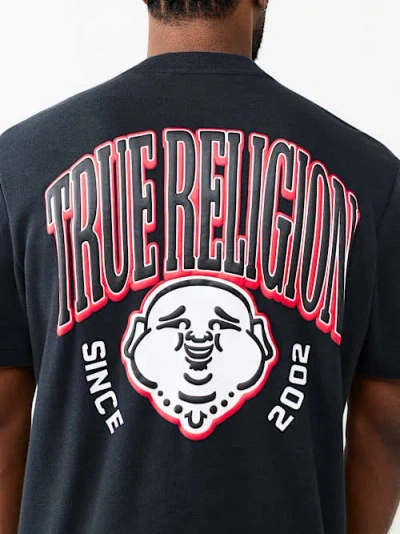 True Religion Men's Buddha Heavy Knit Henley T-shirt In Black