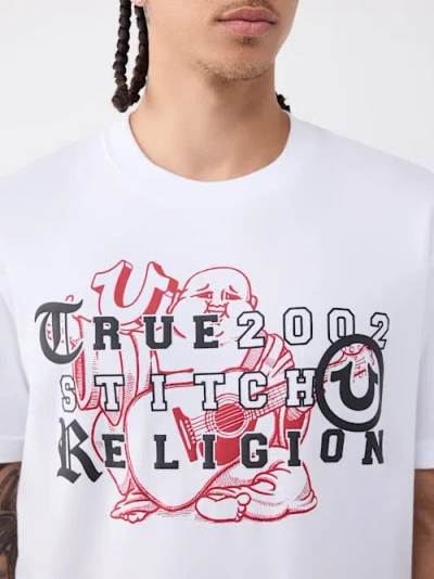 True Religion Men's Buddha Letters T-shirt In White