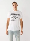 True Religion Relaxed Applique Logo T Shirt White In White