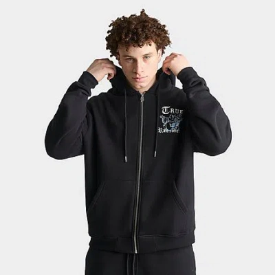 True Religion Men's Buddha Old English Logo Full-zip Hoodie In Black