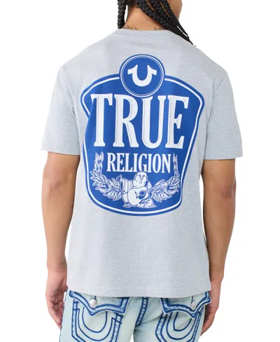 True Religion Men's Buddha Shield Short-sleeve T-shirt In Gray