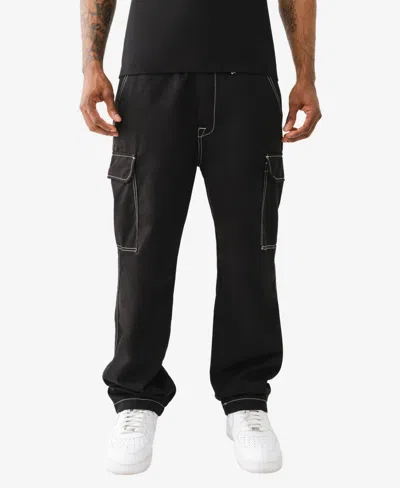 True Religion Men's Cargo Pants In Jet Black