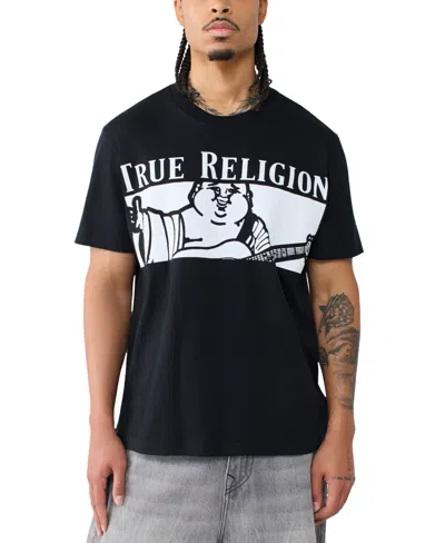 True Religion Men's Checkered Buddha Short-sleeve T-shirt In Black