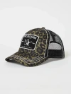 True Religion Men's Cheetah Concert Patch Trucker Hat In Green