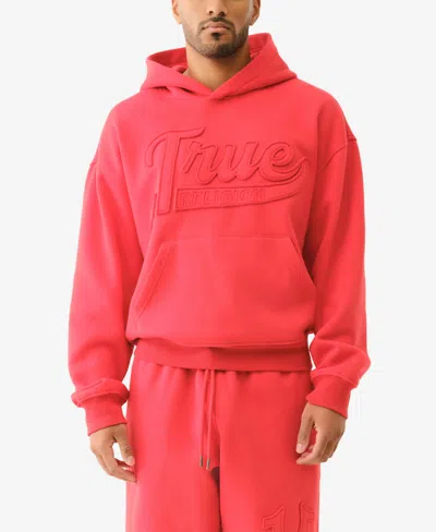 True Religion Embroidered Logo Cotton Blend Crop Hoodie