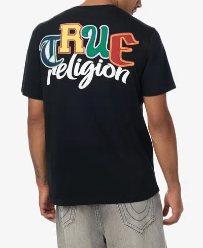True Religion Men's Collegiate Applique Regular-fit T-shirt In Black