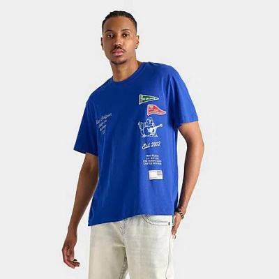 True Religion Men's Collegiate Logo Heavyweight T-shirt In Mazarine Blue